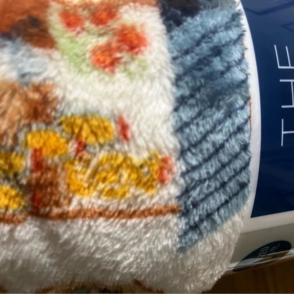 The Big One Oversized Plush Throw Blanket Fall Farmers Market Pumpkins 60